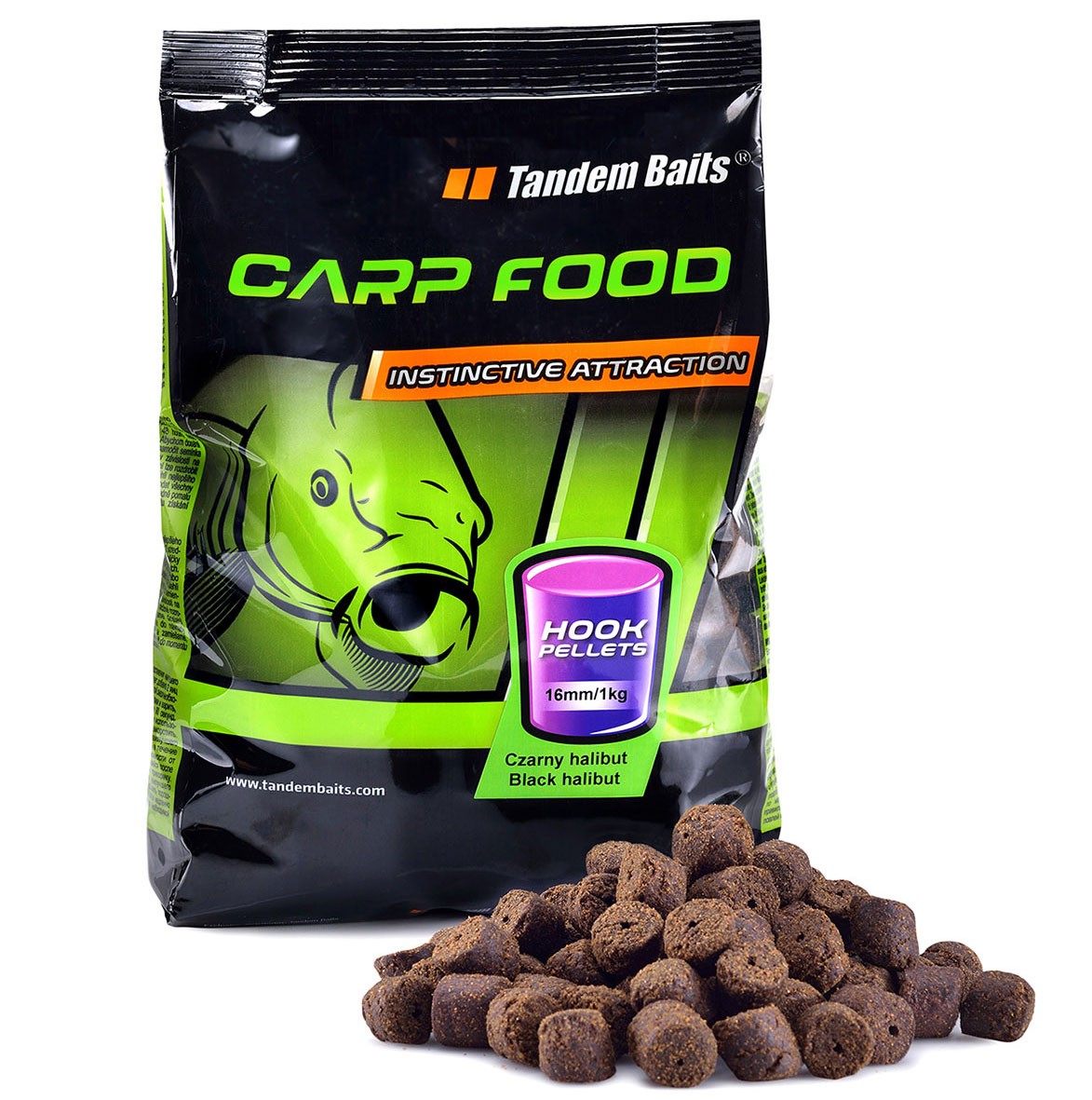Tandem Baits Impact Carp Food Hook Pellet Czarny Halibut - 1 kg